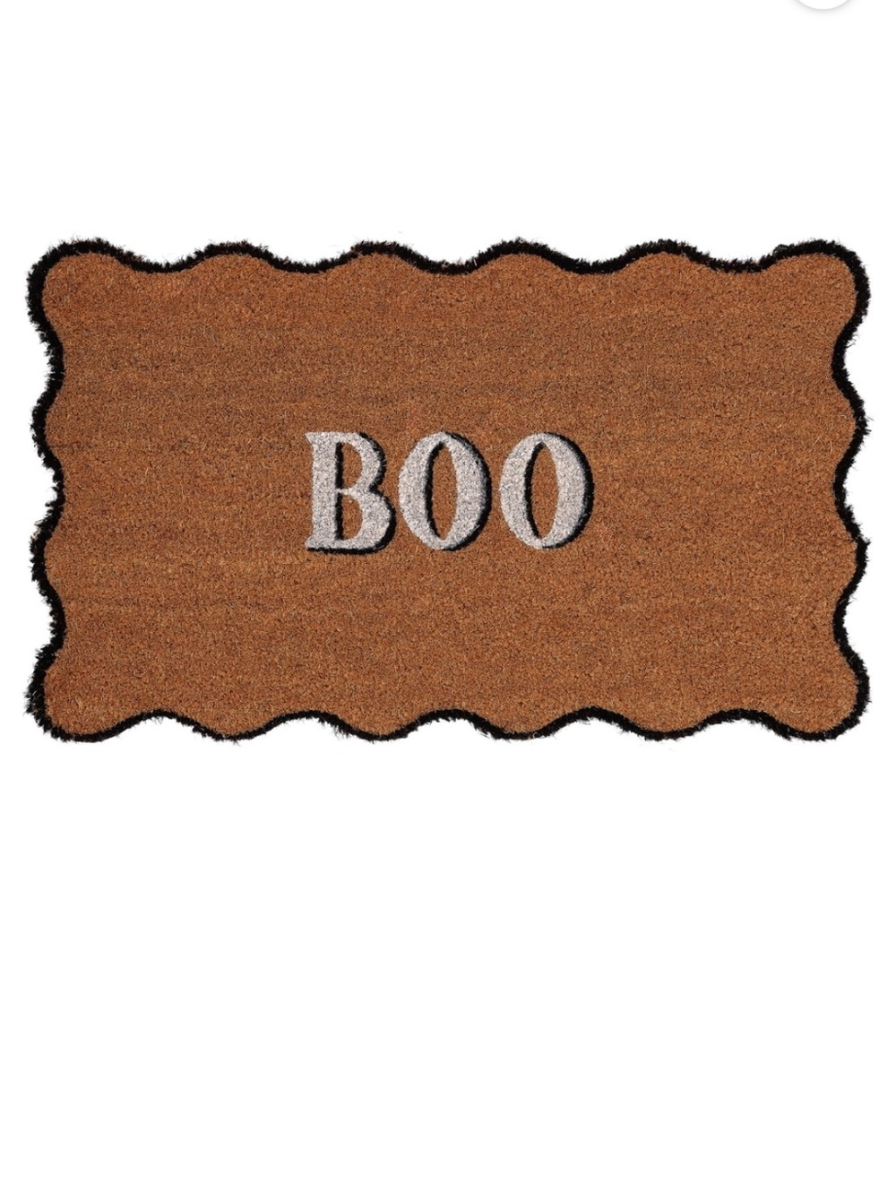 New My Texas House Scalloped BOO Halloween Coir Doormat 18x30